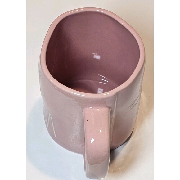 New Rae Dunn Pink HOT COCOA Mug Double Sided with Gingerbread Man - Picture 5 of 7